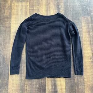 COS 100% Wool Black Textured Knit Sweater Pullover Women’s Small